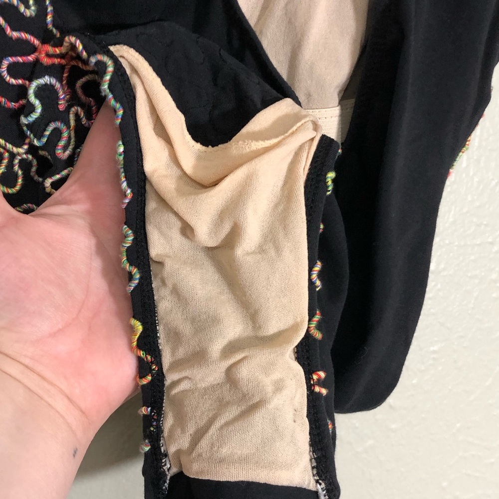 Vintage 90’s Jane Fonda Jazzercize workout leotard bodysuit raised embroidery - Picture 5 of 5